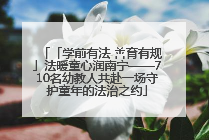 「学前有法 善育有规」法暖童心润南宁——710名幼教人共赴一场守护童年的法治之约