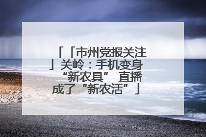 「市州党报关注」关岭：手机变身“新农具” 直播成了“新农活”