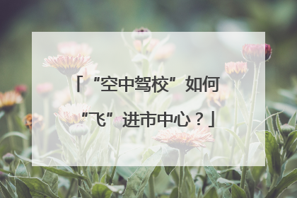 “空中驾校”如何“飞”进市中心？