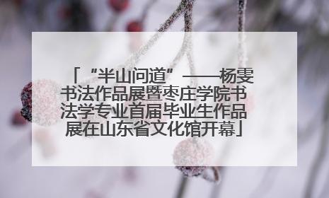 “半山问道”——杨雯书法作品展暨枣庄学院书法学专业首届毕业生作品展在山东省文化馆开幕