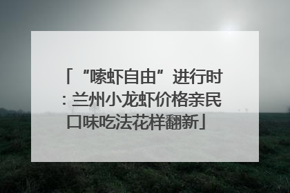 “嗦虾自由”进行时：兰州小龙虾价格亲民口味吃法花样翻新