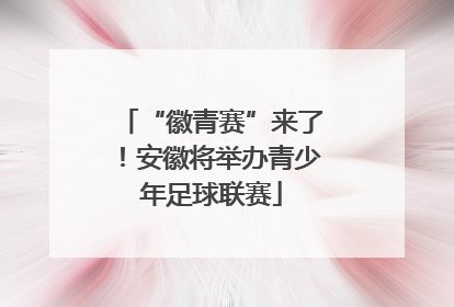 “徽青赛”来了！安徽将举办青少年足球联赛
