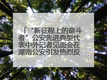“新征程上的奋斗者”公安先进典型代表中外记者见面会在湖南公安引发热烈反响(一)