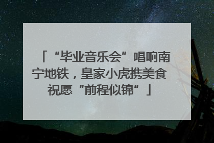 “毕业音乐会”唱响南宁地铁，皇家小虎携美食祝愿“前程似锦”