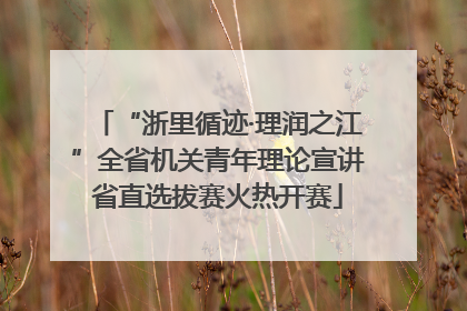 “浙里循迹·理润之江”全省机关青年理论宣讲省直选拔赛火热开赛