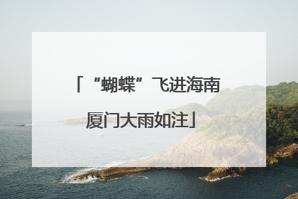 “蝴蝶”飞进海南 厦门大雨如注