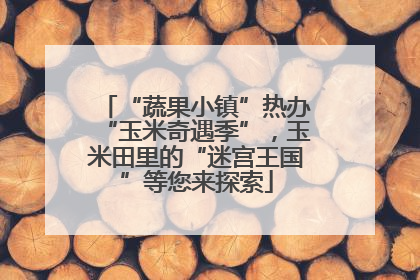 “蔬果小镇”热办“玉米奇遇季”，玉米田里的“迷宫王国”等您来探索
