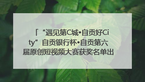 “遇见第C城•自贡好City”自贡银行杯•自贡第六届原创短视频大赛获奖名单出炉｜美好生活有“盐”味