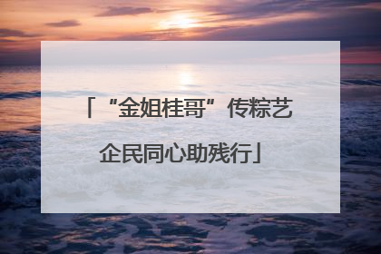 “金姐桂哥”传粽艺 企民同心助残行
