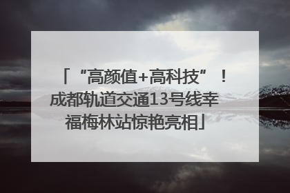 “高颜值+高科技”！成都轨道交通13号线幸福梅林站惊艳亮相