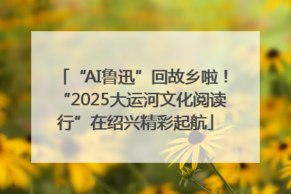 “AI鲁迅”回故乡啦！“2025大运河文化阅读行”在绍兴精彩起航