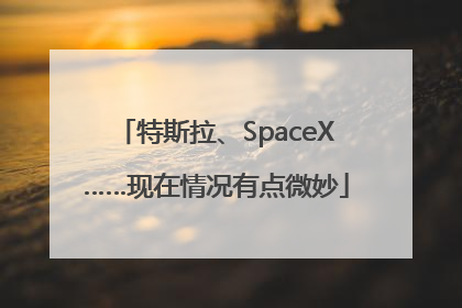 特斯拉、SpaceX……现在情况有点微妙