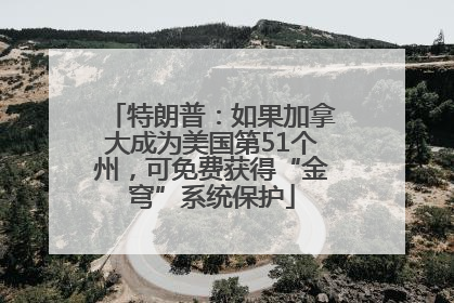 特朗普：如果加拿大成为美国第51个州，可免费获得“金穹”系统保护