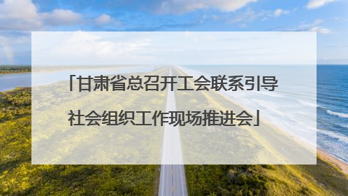 甘肃省总召开工会联系引导社会组织工作现场推进会