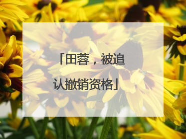 田蓉，被追认撤销资格