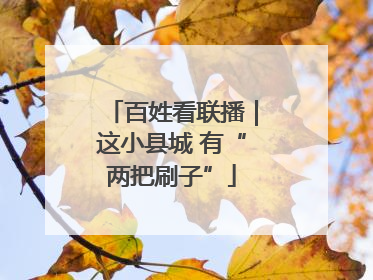 百姓看联播｜这小县城 有“两把刷子”