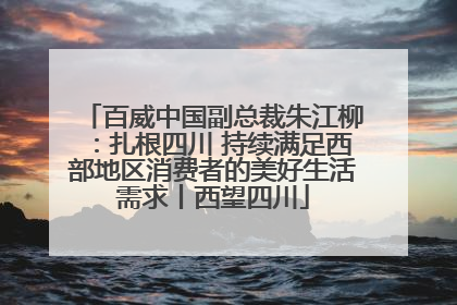 百威中国副总裁朱江柳：扎根四川 持续满足西部地区消费者的美好生活需求丨西望四川