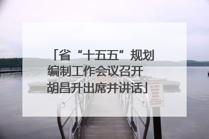 省“十五五”规划编制工作会议召开 胡昌升出席并讲话