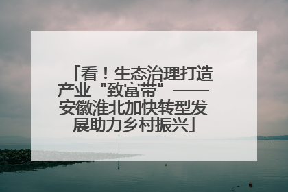 看！生态治理打造产业“致富带”——安徽淮北加快转型发展助力乡村振兴