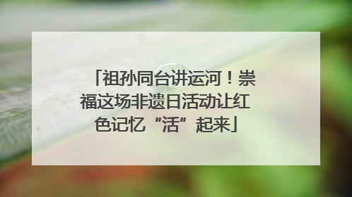 祖孙同台讲运河！崇福这场非遗日活动让红色记忆“活”起来