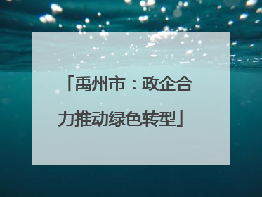 禹州市：政企合力推动绿色转型