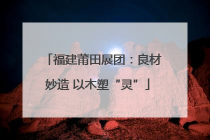福建莆田展团：良材妙造 以木塑“灵”