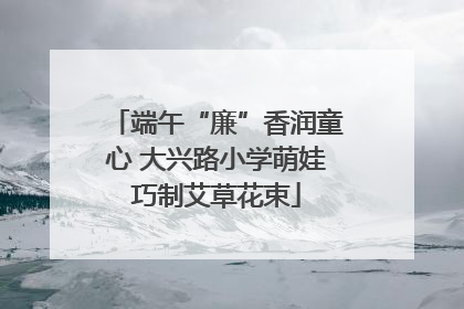 端午“廉”香润童心 大兴路小学萌娃巧制艾草花束