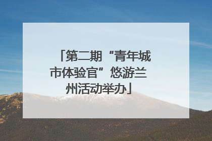 第二期“青年城市体验官”悠游兰州活动举办