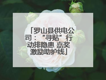 罗山县供电公司：“寻贴”行动排隐患 嘉奖激励助护线