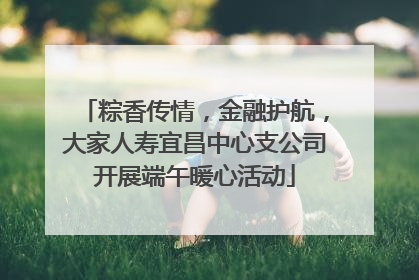 粽香传情，金融护航，大家人寿宜昌中心支公司开展端午暖心活动