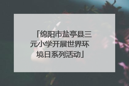 绵阳市盐亭县三元小学开展世界环境日系列活动