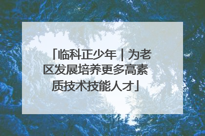 临科正少年｜为老区发展培养更多高素质技术技能人才