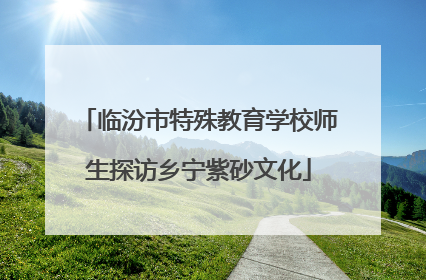 临汾市特殊教育学校师生探访乡宁紫砂文化
