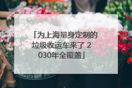 为上海量身定制的垃圾收运车来了 2030年全覆盖