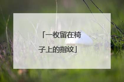 一枚留在椅子上的指纹