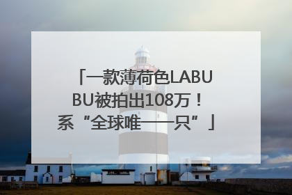 一款薄荷色LABUBU被拍出108万！系“全球唯一一只”