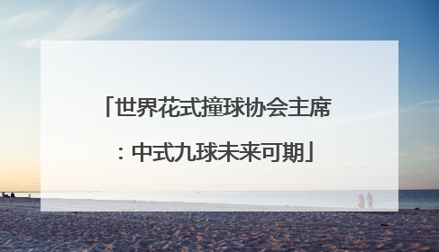 世界花式撞球协会主席：中式九球未来可期
