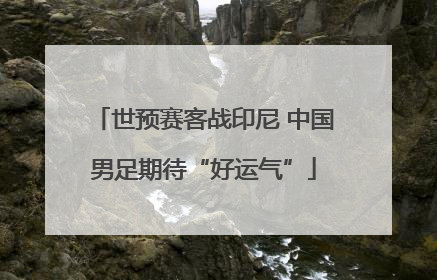 世预赛客战印尼 中国男足期待“好运气”