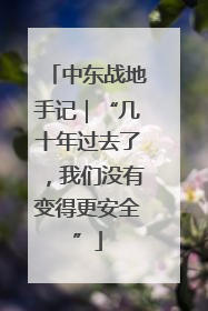 中东战地手记｜“几十年过去了，我们没有变得更安全”