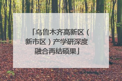 乌鲁木齐高新区（新市区）产学研深度融合再结硕果