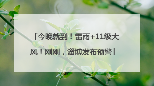 今晚就到！雷雨+11级大风！刚刚，淄博发布预警