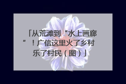 从荒滩到“水上画廊”！广信这里火了乡村 乐了村民（图）