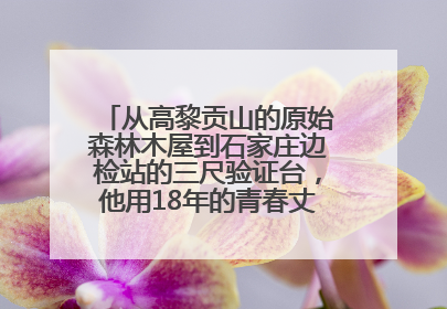 从高黎贡山的原始森林木屋到石家庄边检站的三尺验证台，他用18年的青春丈量祖国的边境线