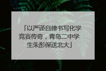 以严谨自律书写化学竞赛传奇，青岛二中学生朱彤保送北大