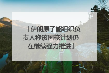 伊朗原子能组织负责人称该国核计划仍在继续强力推进