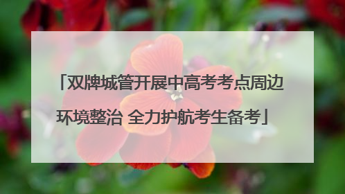 双牌城管开展中高考考点周边环境整治 全力护航考生备考
