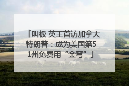 叫板 英王首访加拿大 特朗普：成为美国第51州免费用“金穹”