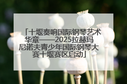 十堰奏响国际钢琴艺术华章——2025拉赫玛尼诺夫青少年国际钢琴大赛十堰赛区启动