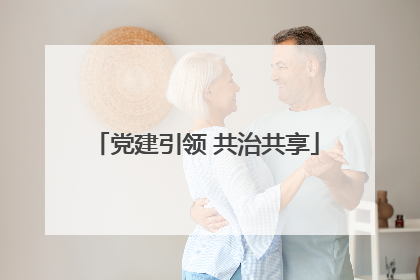党建引领 共治共享