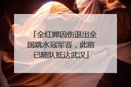 全红婵因伤退出全国跳水冠军赛，此前已随队抵达武汉